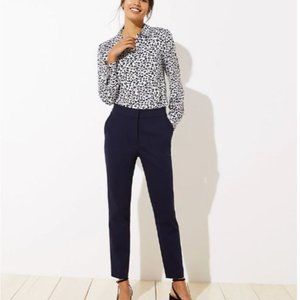 LOFT High Waist Skinny Ankle Pants in Forever Navy
